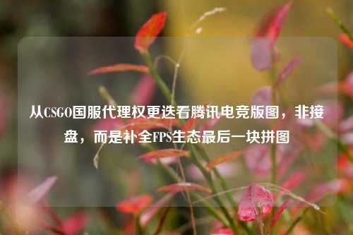 从CSGO国服代理权更迭看腾讯电竞版图,非接盘,而是补全FPS生态最后一块拼图