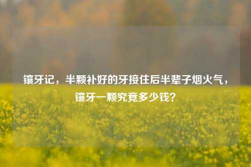 镶牙记,半颗补好的牙接住后半辈子烟火气,镶牙一颗究竟多少钱?