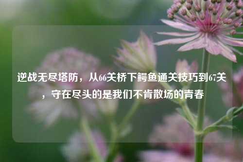逆战无尽塔防,从66关桥下鳄鱼通关技巧到67关,守在尽头的是我们不肯散场的青春