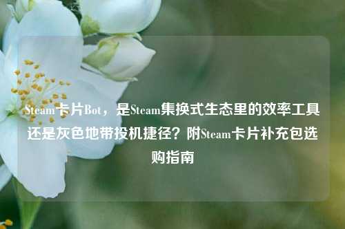 Steam卡片Bot,是Steam集换式生态里的效率工具还是灰色地带投机捷径?附Steam卡片补充包选购指南