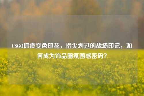 CSGO抓痕变色印花,指尖划过的战场印记,如何成为饰品圈氛围感密码?
