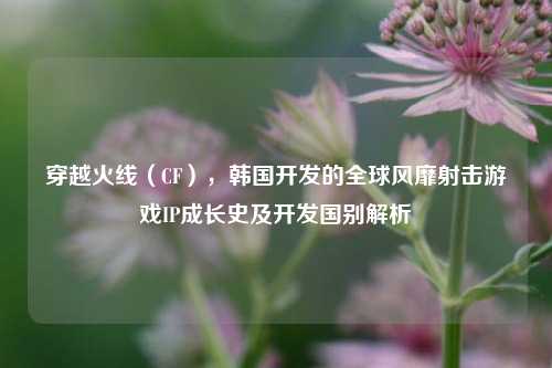 穿越火线(CF),韩国开发的全球风靡射击游戏IP成长史及开发国别解析