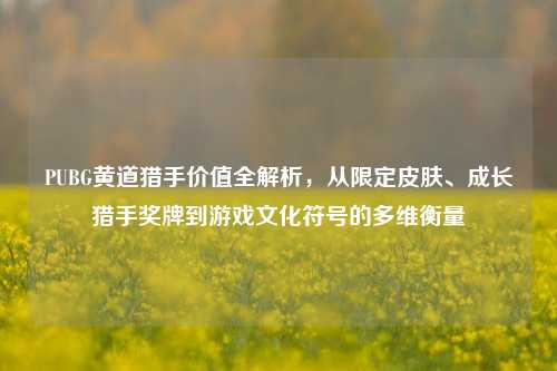 PUBG黄道猎手价值全解析,从限定皮肤、成长猎手奖牌到游戏文化符号的多维衡量
