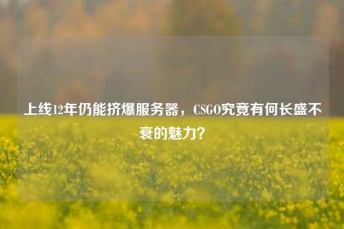 上线12年仍能挤爆服务器,CSGO究竟有何长盛不衰的魅力?