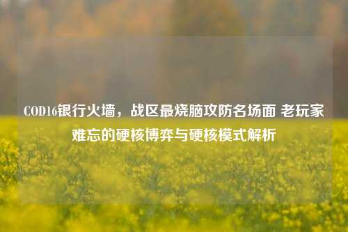 COD16银行火墙,战区最烧脑攻防名场面 老玩家难忘的硬核博弈与硬核模式解析