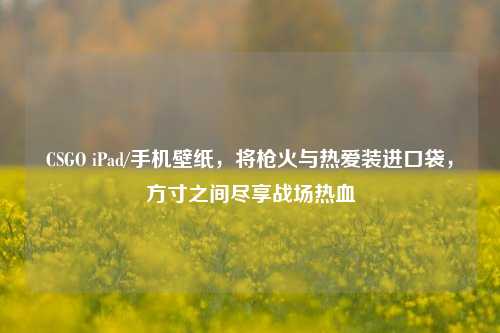 CSGO iPad/手机壁纸,将枪火与热爱装进口袋,方寸之间尽享战场热血