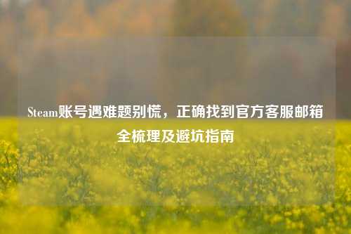 Steam账号遇难题别慌,正确找到官方客服邮箱全梳理及避坑指南
