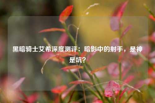 黑暗骑士艾希深度测评:暗影中的射手,是神是坑?
